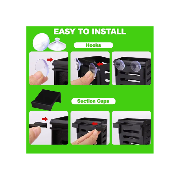Aquarium Plant Holder with Hooks and Suction Cups - Image 3