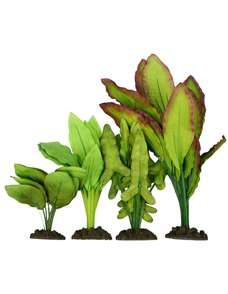 Aqua One Silk Plant 4Pk Mix - 24245