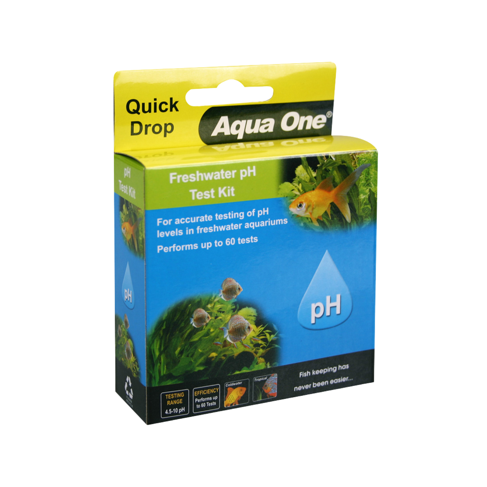 Aqua One QuickDrop Test Kit Freshwater pH 4.5-10